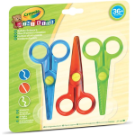 CRAYOLA 81-8119 MINI KIDS 3 FORBICI SICUREZZA, Forbicine sicure con lama in plastica per insegnare a tagliare ai bambini
