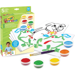 CRAYOLA 81-1483 MINI KIDS SET TEMPERE LAVABILI SENZA GOCCIA, Tempere Lavabili per Bambini Formula Antigoccia