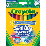 CRAYOLA 58-8328 PENNARELLI 8 PEZZI PUNTA MAXI LAVABILISSIMI, per Scuola e Tempo Libero