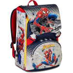 ZAINO SPIDERMAN, WONDER, Blu Rosso - Zaino Doppio Scomparto Sdoppiabile Con Tasca Porta Borraccia