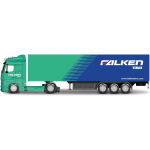BURAGO 18-31480 CAMION CON RIMORCHIO FALKEN, Street Fire HAULERS, DIMENSIONE CONFEZIONE 44X13 CM. 