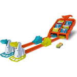 MATTEL GBF89 HOT WHEELS LAUNCH ACROSS CHALLENGER, Pista Lanciatore Infernale, Playset per Macchinine con Veicolo Incluso