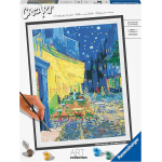 RAVENSBURGER 23519 CREART Van Gogh Terrazza del Caffè di Sera, Dipingere con i Numeri, Kit Pittura, Quadri Famosi