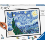 RAVENSBURGER 23518 CREART Van Gogh la Notte Stellata, Kit per Dipingere con i Numeri, Contiene Tavola Prestampata 30 x 40 cm